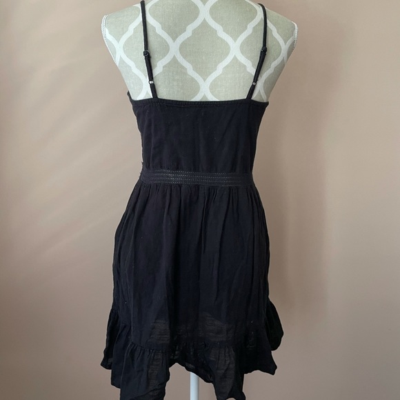 Black summer cotton on dress - Picture 4 of 7
